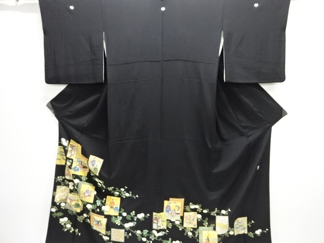 作家物　時代人物模様刺繍留袖（比翼付き）